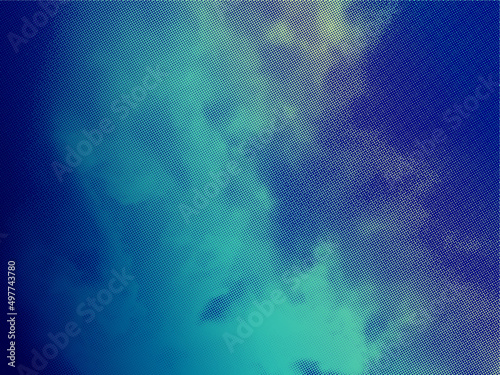 background clouds with halftone effect. Abstract texture. Vivid colors. Vector background.