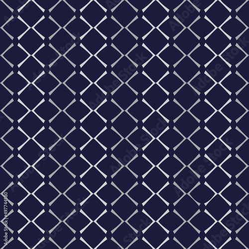 Corporate Seamless Abstract Vector Pattern in Navy Blue and Silver