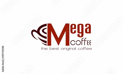 mega coffee concept design logo