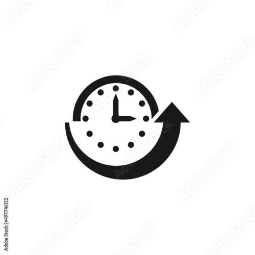 Uptime icon isolated on white background photo
