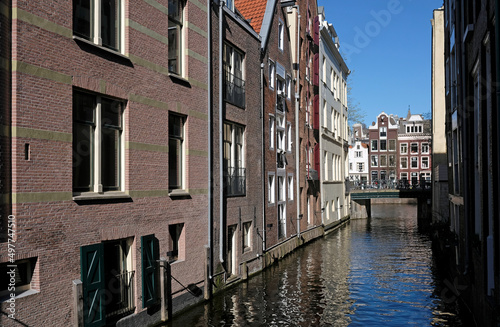 Buildings along a canal in Amsterdam