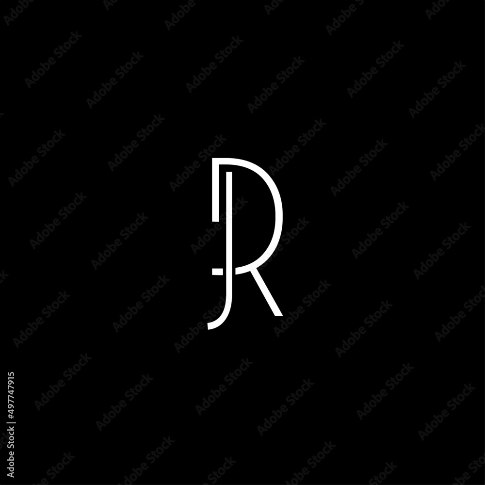 Initial letter  JR monogram logo template design