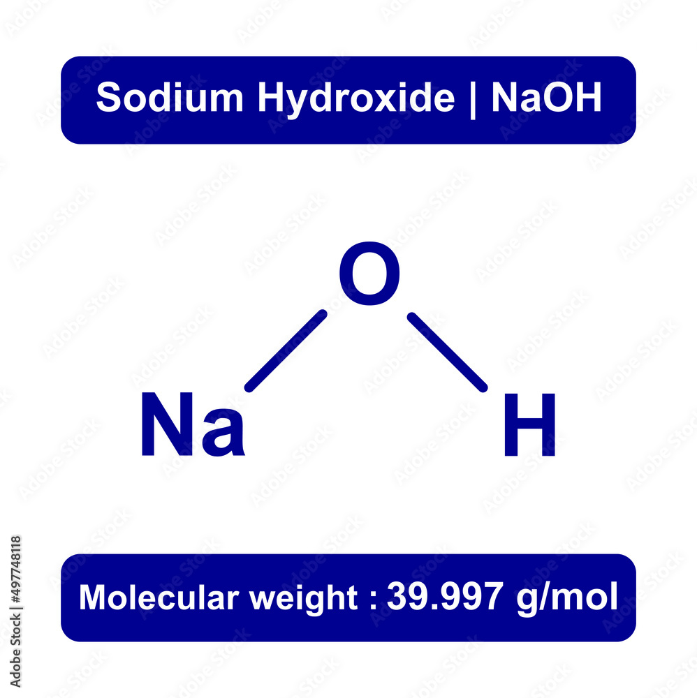 Sodium Hydroxide Chemical Structure. Vector Illustration. Stock Vector ...