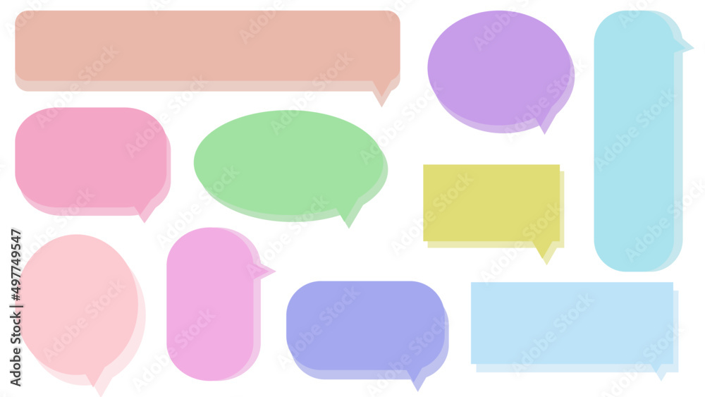 set of blank colorful speech bubble, conversation box, message box, chatbox, speaking bubble set of blank colorful speech bubble, conversation box, message box, chatbox, speaking bubble