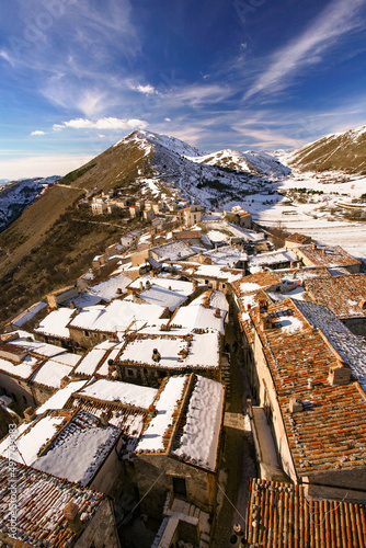 Rocca Calascio in Abruzzo Italia nel  periodo invernale  photo