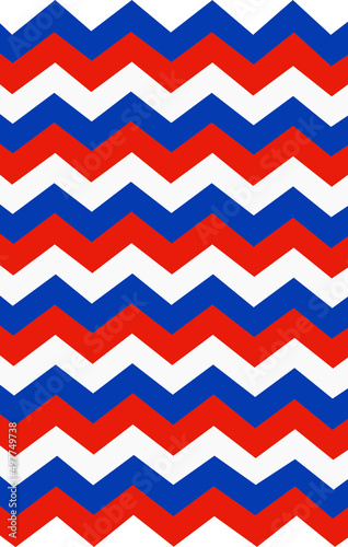 seamless pattern with blue and red stripes , zigzag and chevron pattern