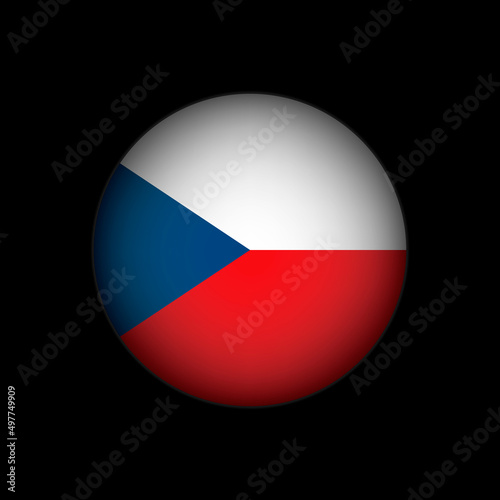 Country Czech Republic. Czech Republic flag. Vector illustration.