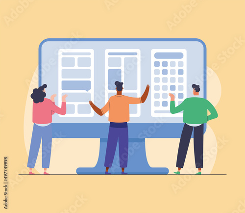 UI and UX three designers