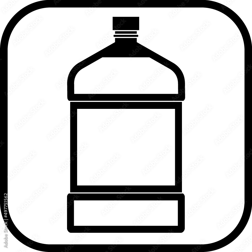 Big plastic bottle of water vector isolated Big plastic bottle of water vector isolated
