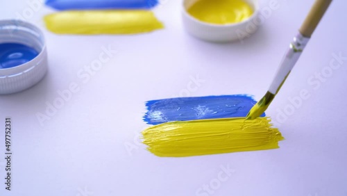 Ukrainian flag on a white background