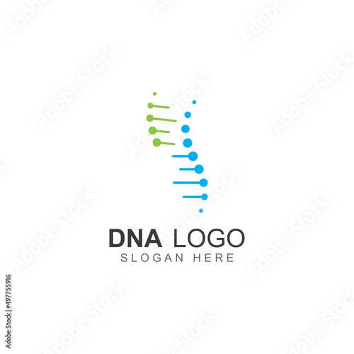 DNA vector logo. Modern medical logo  with vector illustration template design