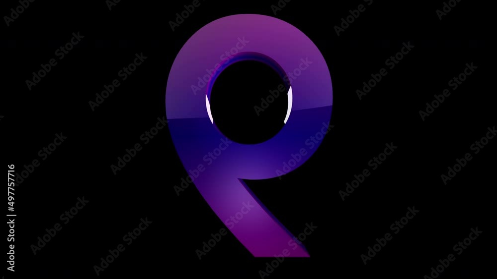 3D neon colorful numbers spinning around 3D neon colorful numbers spinning around