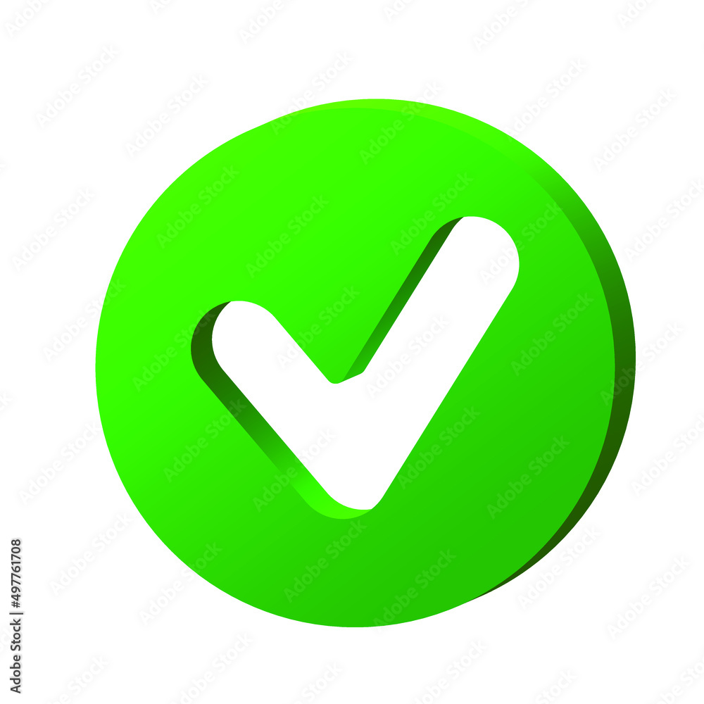 Right tick vector icon. Checklist green vector design. Check mark icon for business, office, poster and web design. Right tick vector icon. Checklist green vector design. Check mark icon for business, office, poster and web design.