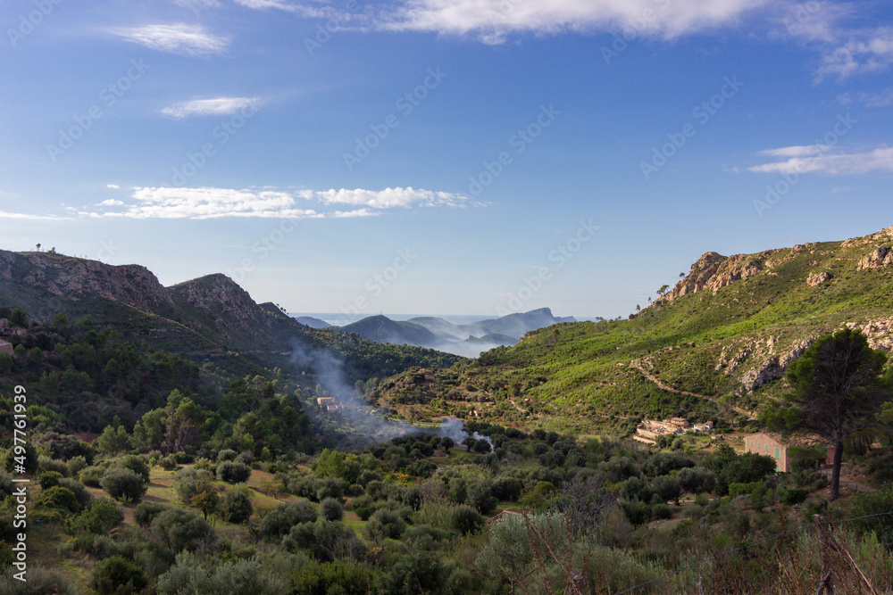View from Sa Gramola mountain in Mallorca (Spain)