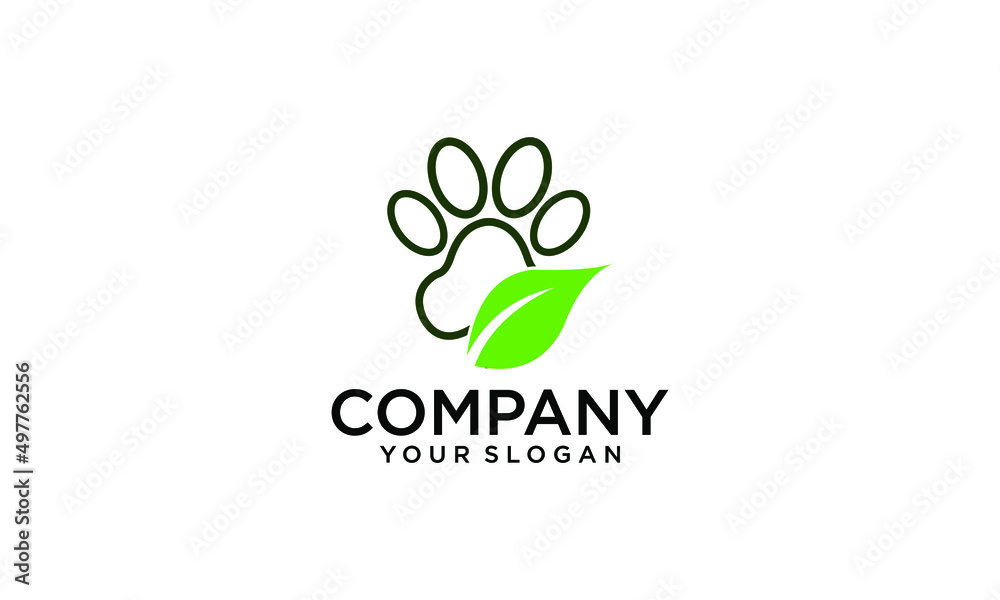 Simple paw logo vector icon, simple paw logo template Simple paw logo vector icon, simple paw logo template