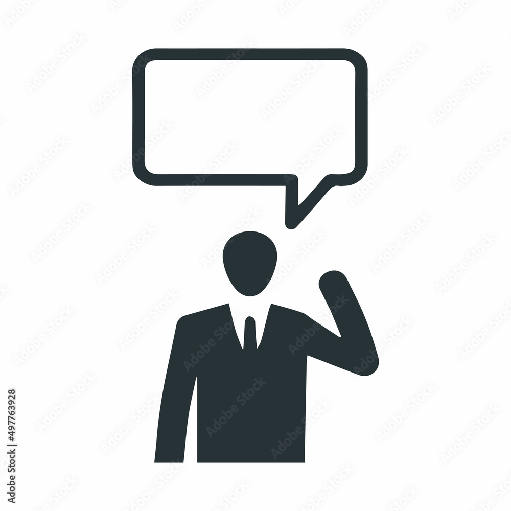 business man with speech bubble business man with speech bubble