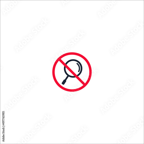 Free Download Magnifying glass and red stop sign. No searching. Vector. - GFXLoad