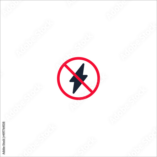 No power or electricity sign illustration.