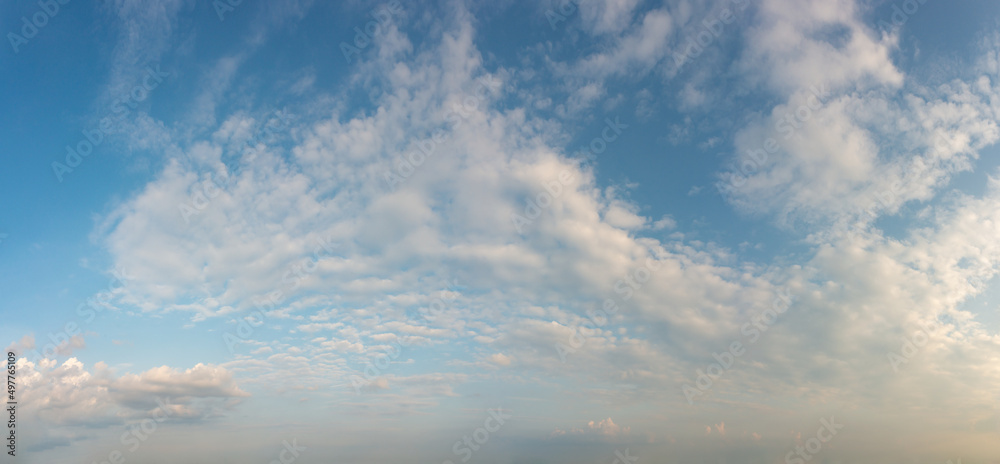 Fantastic clouds against blue sky, panorama Fantastic clouds against blue sky, panorama