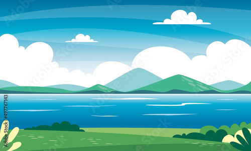 Blank Nature Landscape Scene Vector