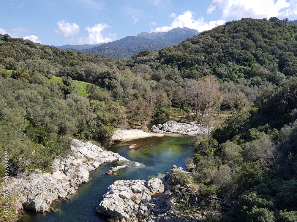 Fluss in den Bergen auf Korsika