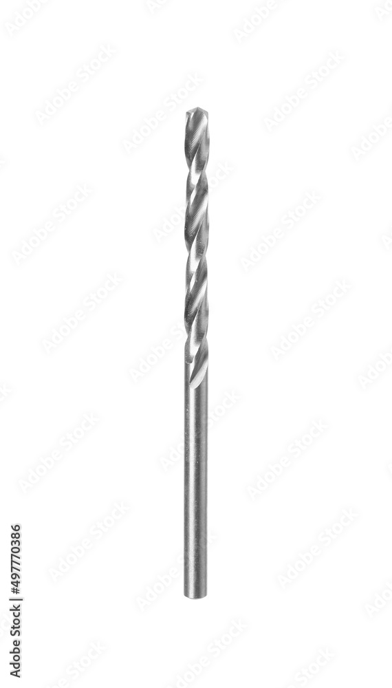 One twist drill bit isolated on white. Carpenter's tool One twist drill bit isolated on white. Carpenter's tool