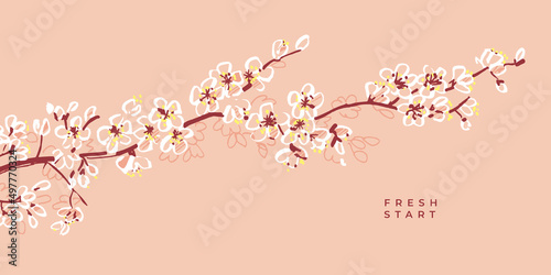 Decorative blossom branch w...