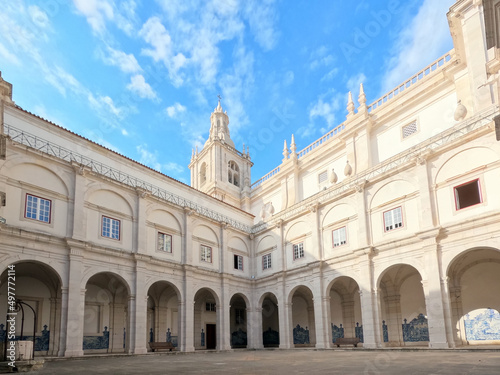 Courtyard of the Monastery of São Vicente de Foraroman catholic church and monastery in the city of Lisbon, Portugal © nomadkate