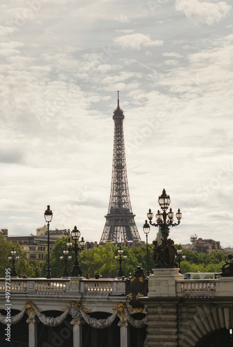 Paris - Eiffel Tower View with Bridge in Foreground © ahriam12