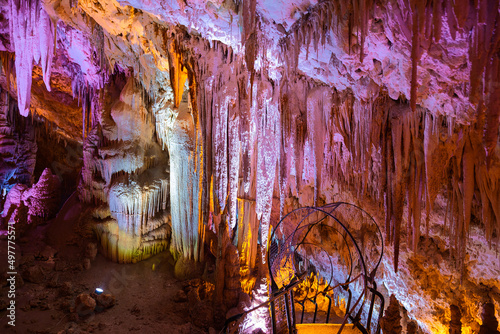 Stalactite cave Sorek in Israel  Beit Shemesh district  Judean mountains