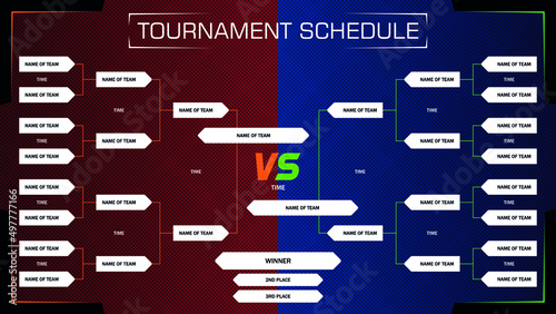 Tournament schedule for 16 team