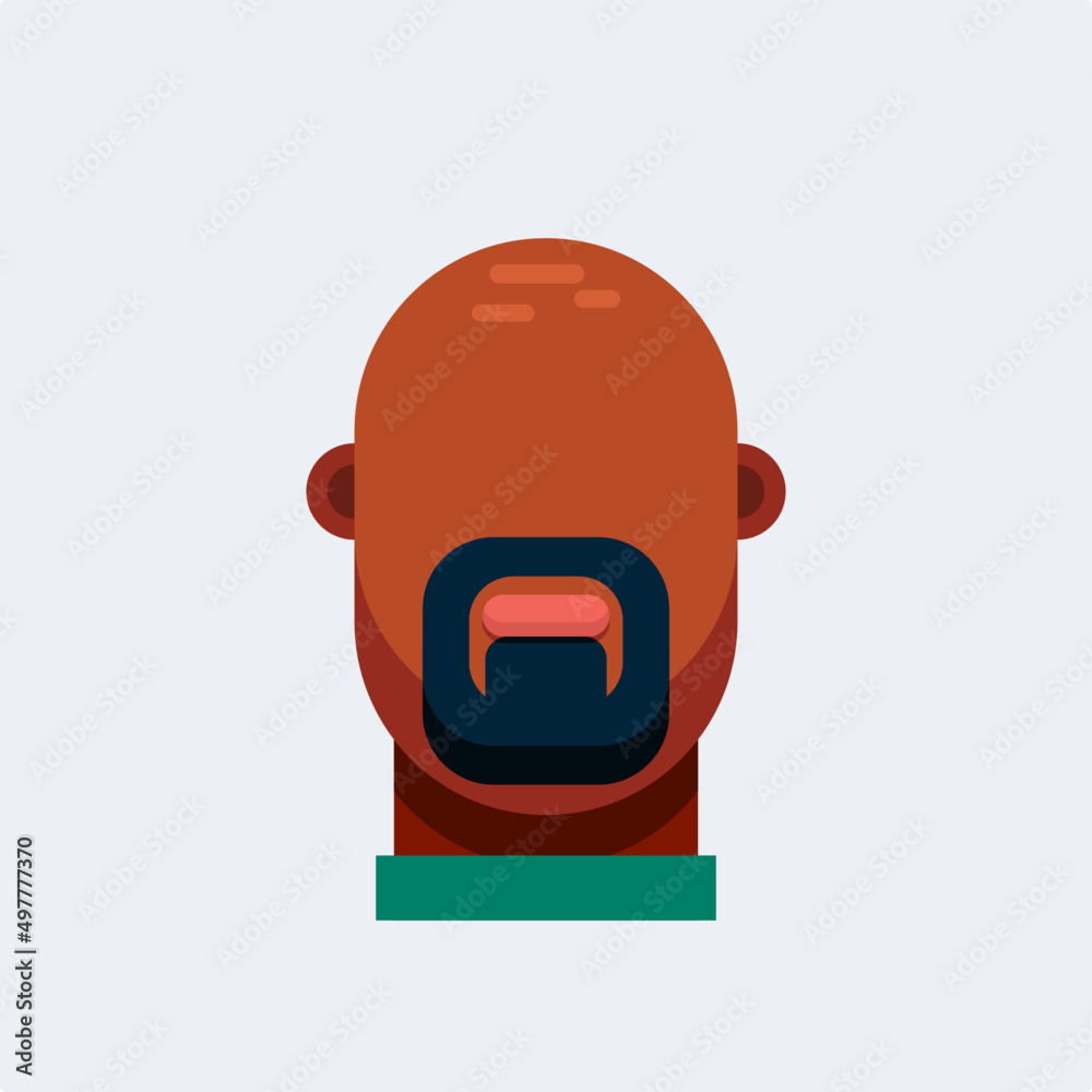 Flat character avatar icon. Funny bright vector illustrations.