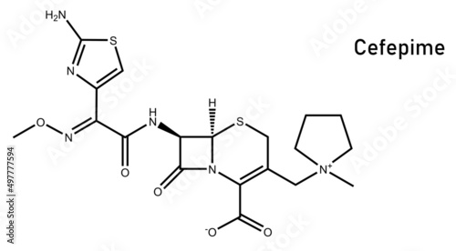 Cefepime is a fourth-generation cephalosporin antibiotic with the ability to cross the blood–brain barrier. Cefepime has an extended spectrum of activity against Gram-positive and Gram-negative bacter