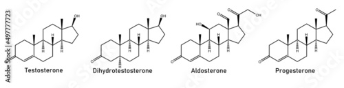 human Sex hormones - Testosterone, Aldosterone, Progesterone, dihydrotestosterone