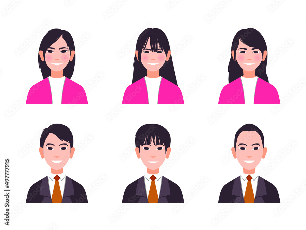 Office worker woman and man avatar Office worker woman and man avatar