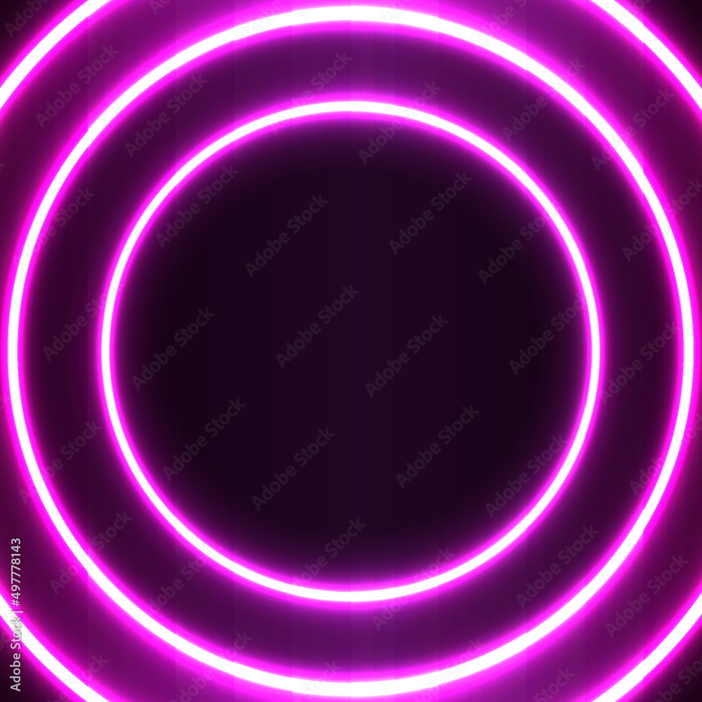Pink neon circles background on dark background
Pink neon circles background on dark background
