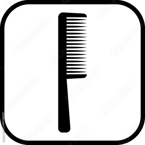Hairbrush. Hair brush illustration. Comb vector icon isolated