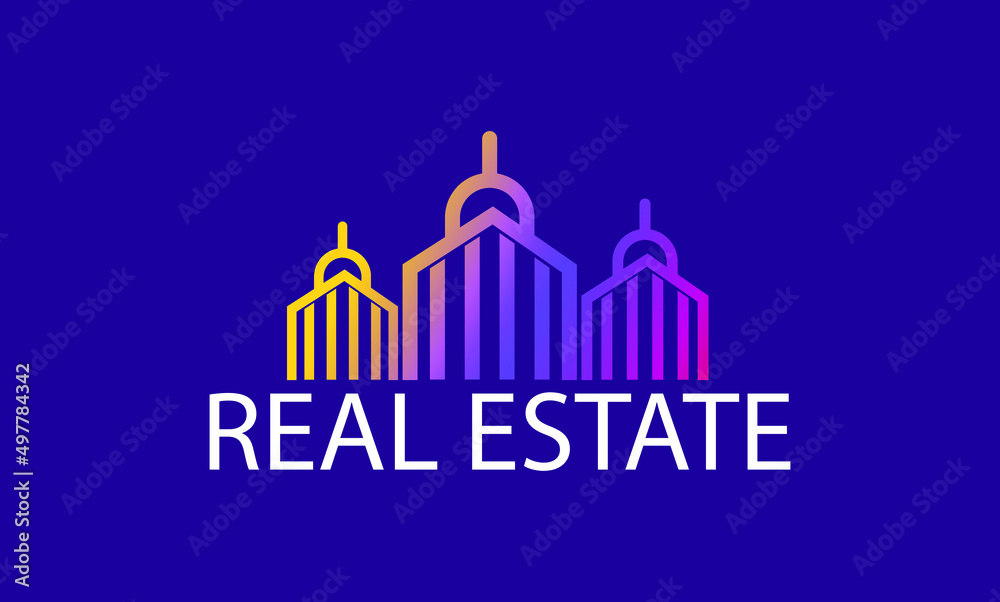 Real estate and home buildings logo icons template design, City Logo with Beautiful Design