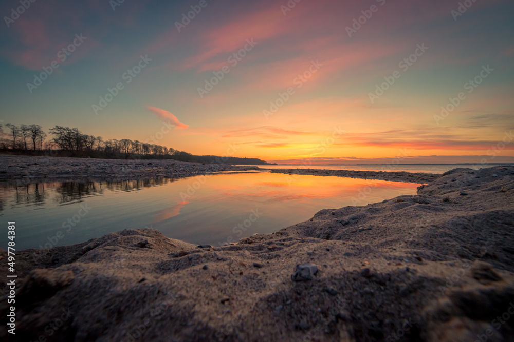 Sonnenuntergang Eckernförder Bucht Ostsee Sonnenuntergang Eckernförder Bucht Ostsee