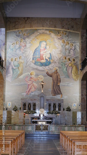 Interior of sanctuary of Saint Pio of Pietrelcina (Padre Pio Church) in San Giovanni Rotondo photo