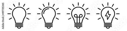 The light bulb icon vector, full of ideas and creative thinking, analytical thinking for processing. Outline symbol illustration.