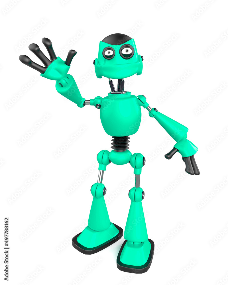 nice robot saying hello nice robot saying hello