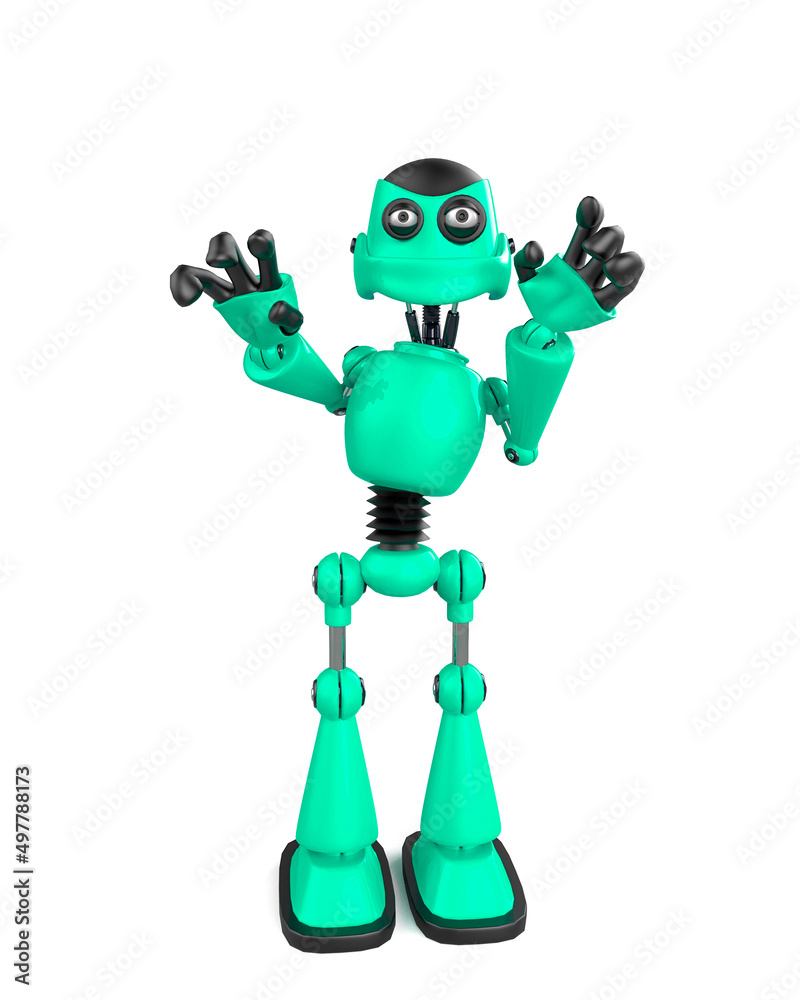 nice robot want to grab you full view nice robot want to grab you full view