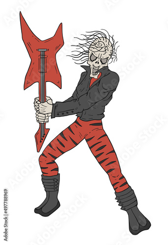 Crazy rocker illustration