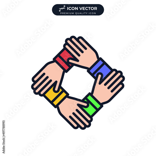 cooperation icon symbol template for graphic and web design collection logo vector illustration