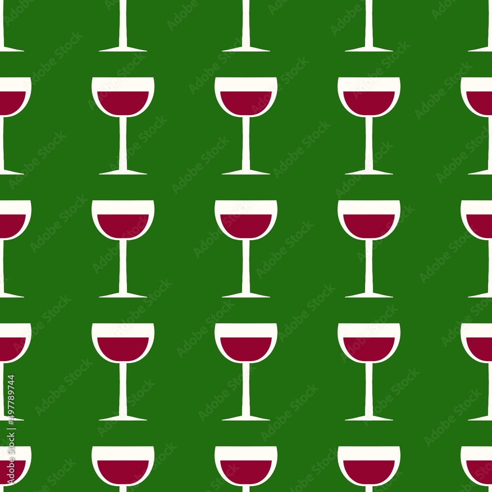 Seamless pattern with glass with wine for fabrics and textiles and linens and gifts and cards and kitchen Seamless pattern with glass with wine for fabrics and textiles and linens and gifts and cards and kitchen