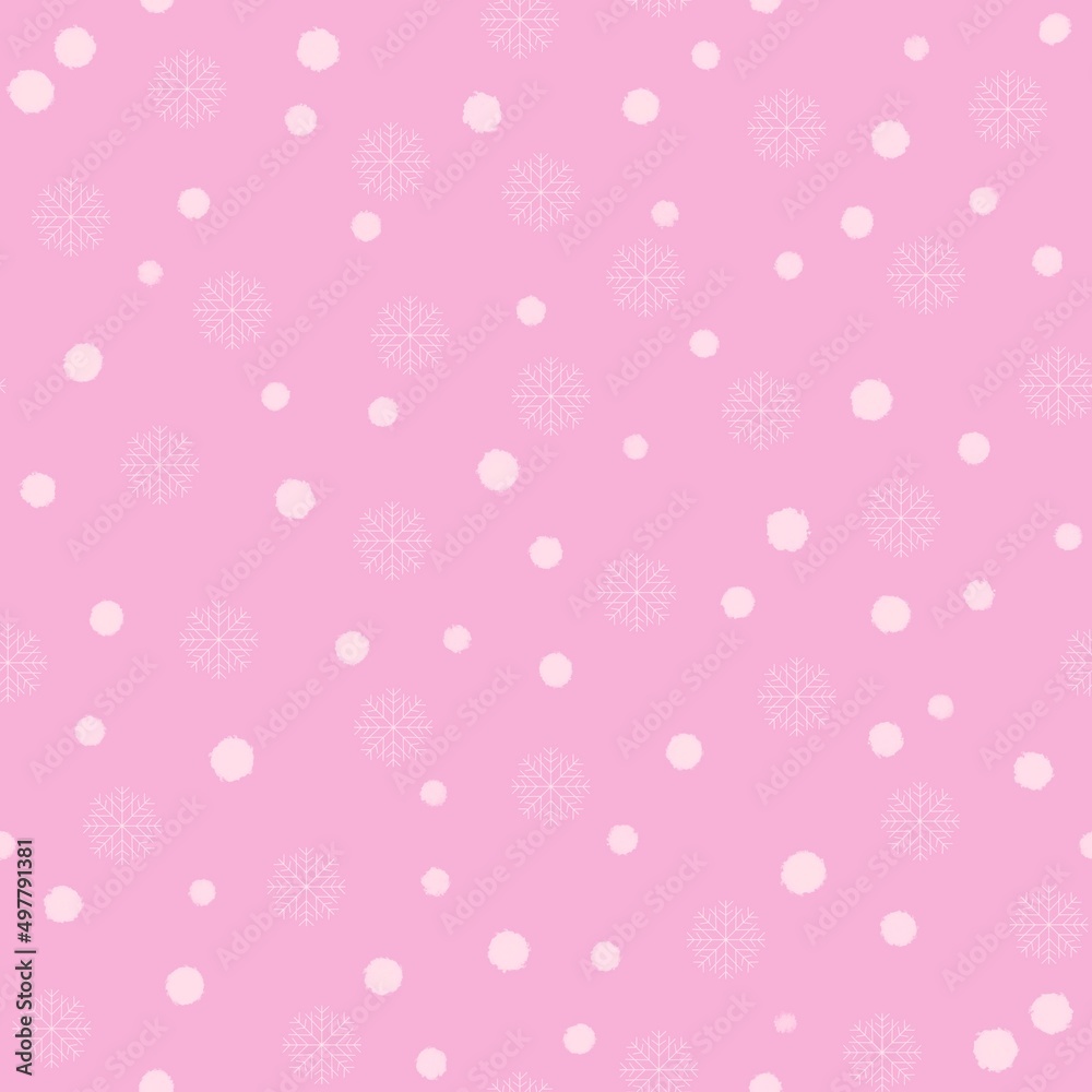 Seamless pattern with snowflakes on blue background for packaging and fabrics Seamless pattern with snowflakes on blue background for packaging and fabrics