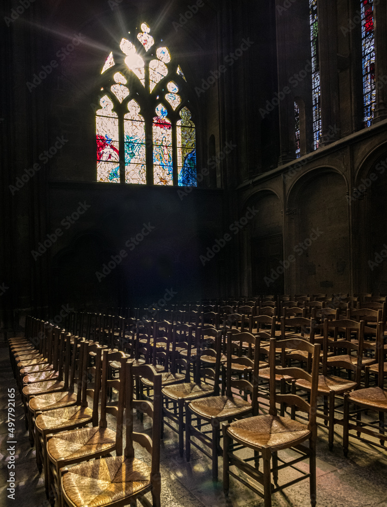 Fototapeta premium The interior of Metz Cathedral