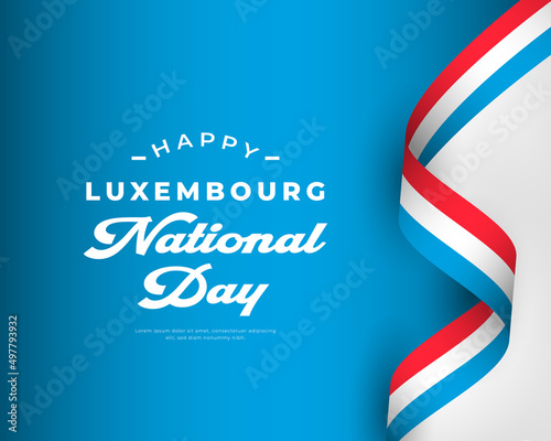 Happy Luxembourg National Day June 23th Celebration Vector Design Illustration. Template for Poster, Banner, Advertising, Greeting Card or Print Design Element