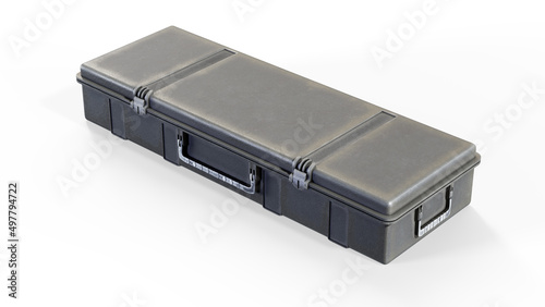 Foto weapon case. 3D render on white